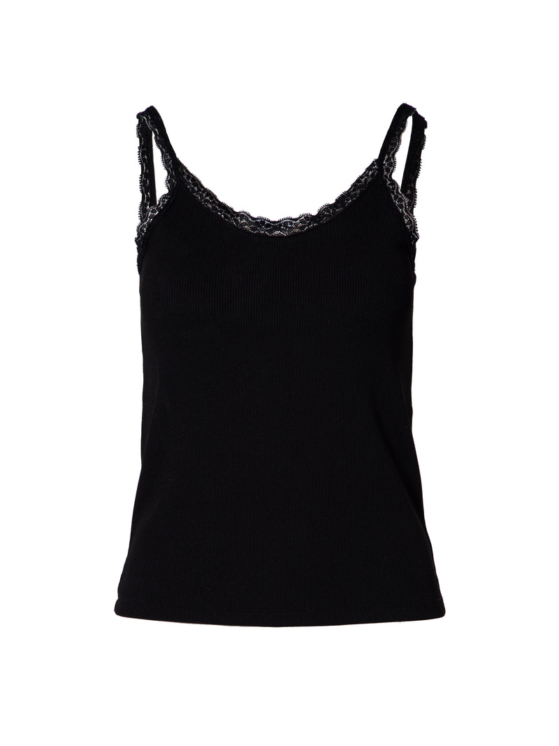 NÜ LUNA top with lace straps Tops and T-shirts Black