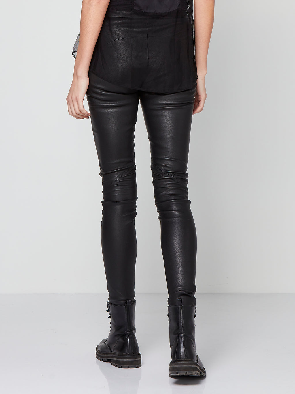 MILJA leather leggings Black