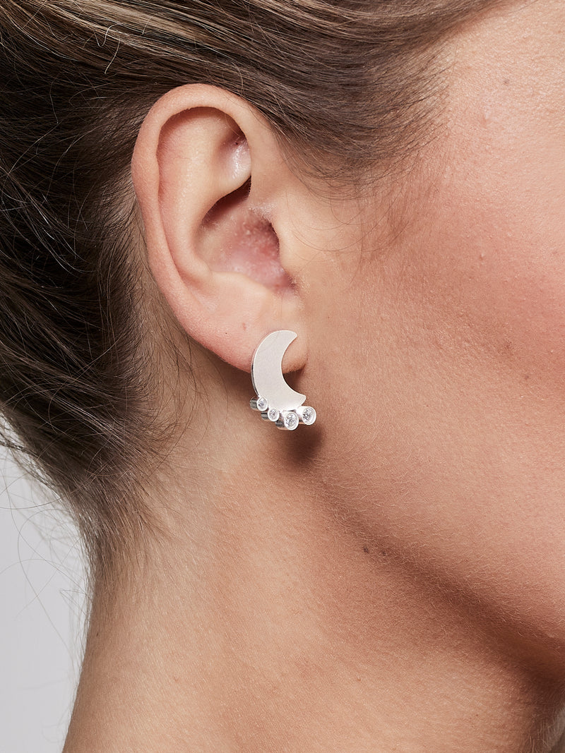 NÜ Moons No. 5 Earring Jewellery 022 Silver
