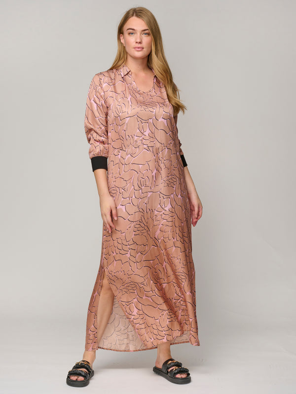 NÜ ODESSA patterned dress Dresses 649 Terracotta Dust mix