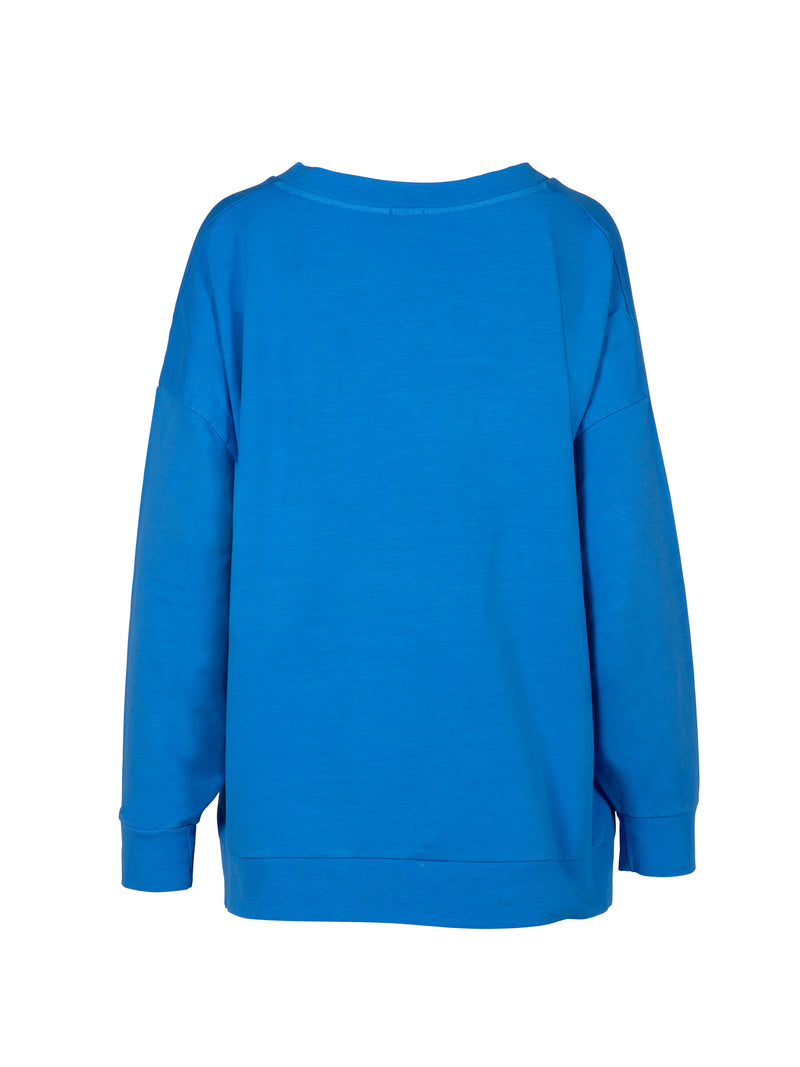 NÜ OLINDA V-neck sweatshirt Blouses 428 Royal Blue