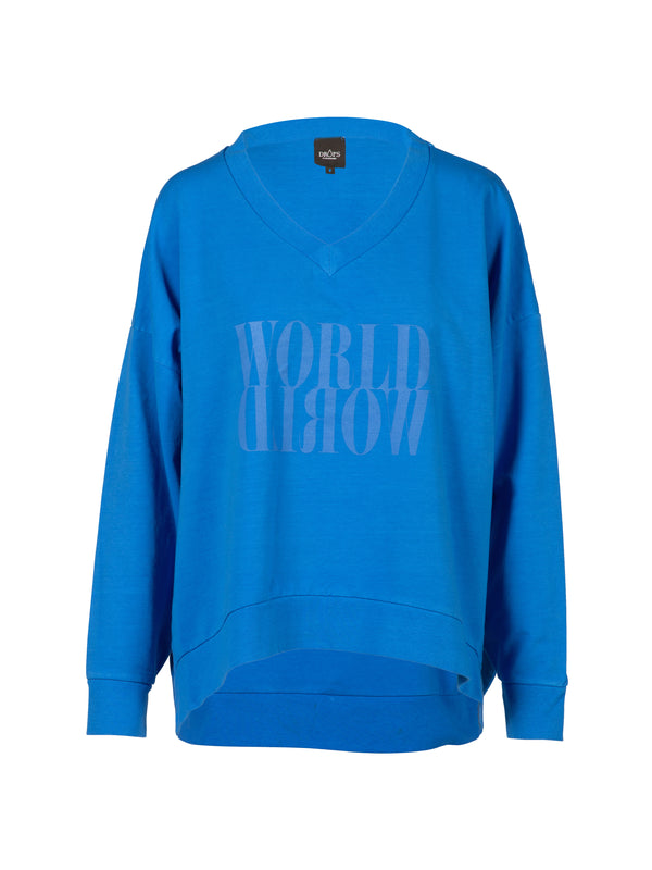 NÜ OLINDA V-neck sweatshirt Blouses 428 Royal Blue