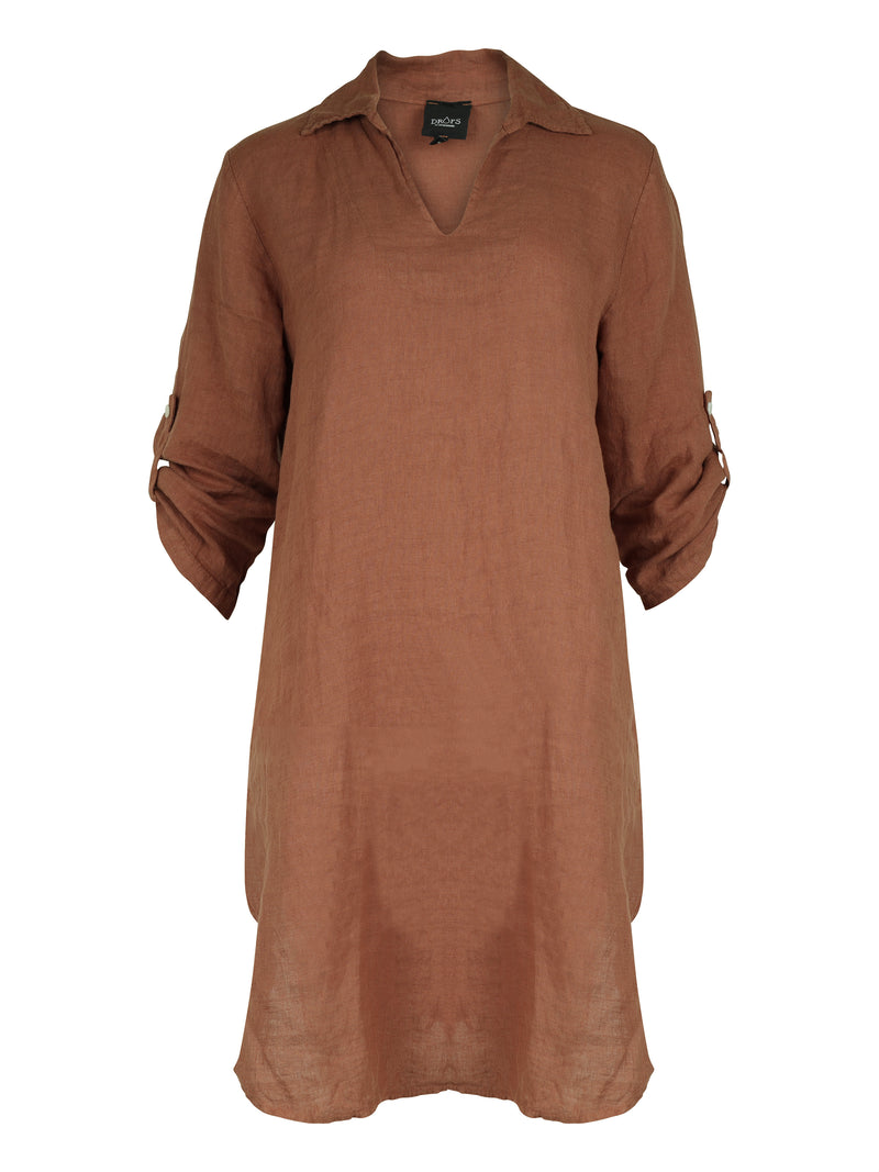 NÜ POLETTE linen tunic Tunics 286 Mocca Mousse