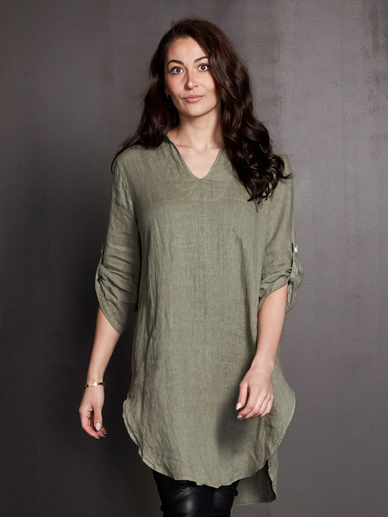 NÜ POLETTE linen tunic Tunics 393 Army