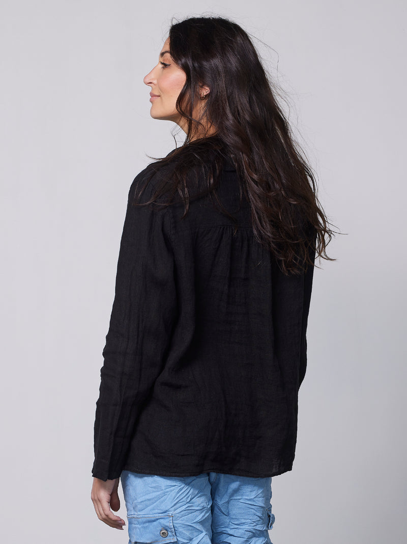 NÜ POLETTE linen shirt Shirts Black