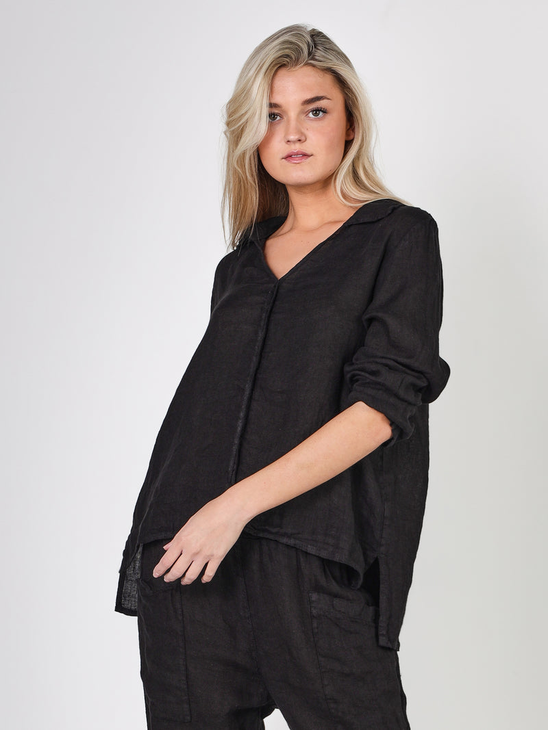 NÜ POLETTE linen shirt Shirts Black