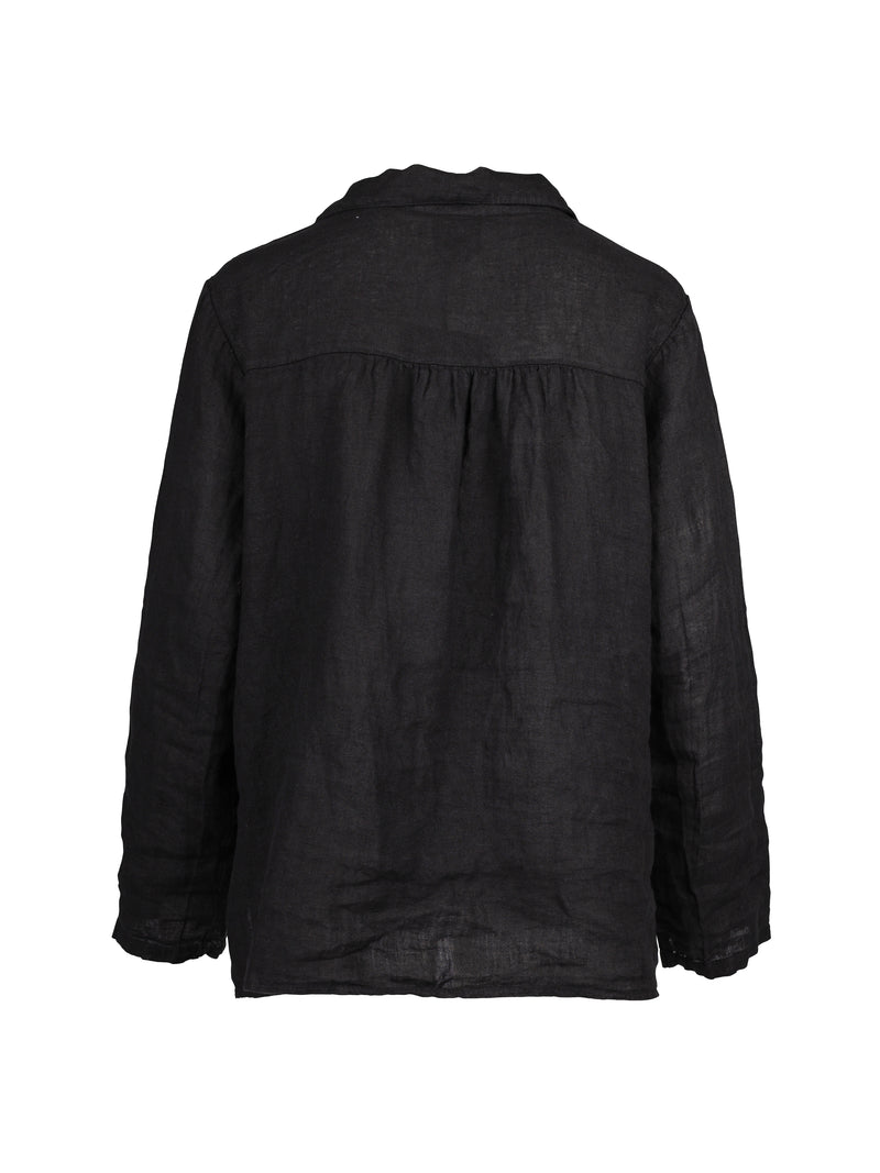 NÜ POLETTE linen shirt Tunics Black