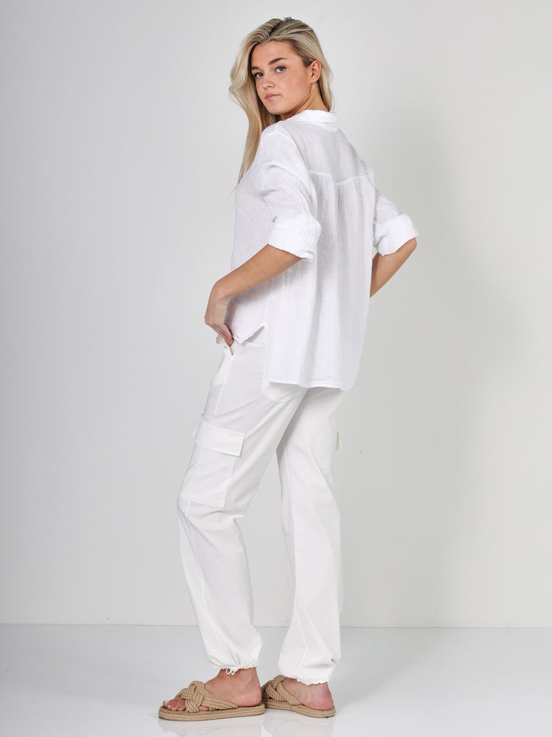 NÜ POLETTE linen shirt Tunics White