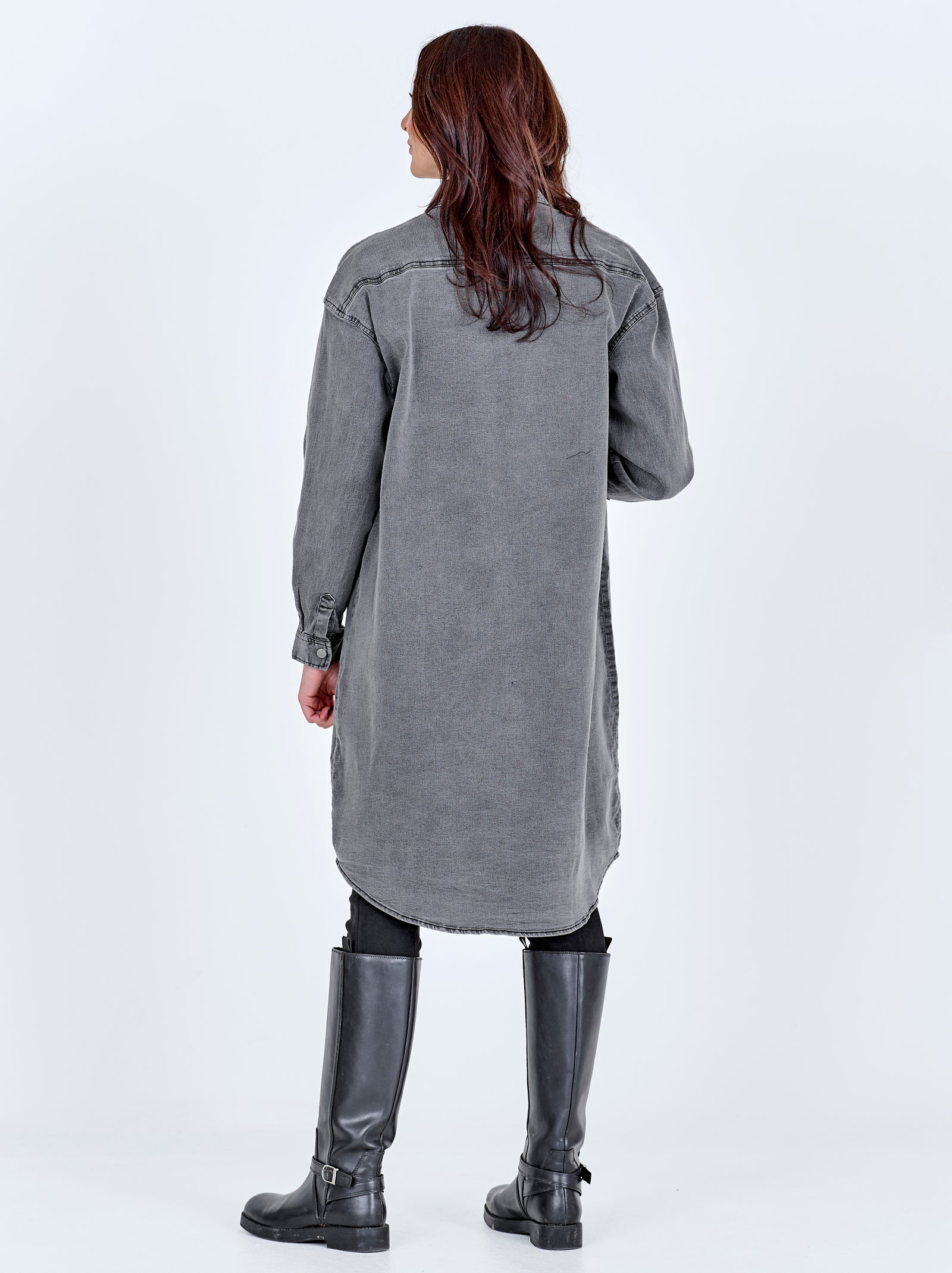 denim dress jumper On Repeat Denim Jumper Dress main image 1