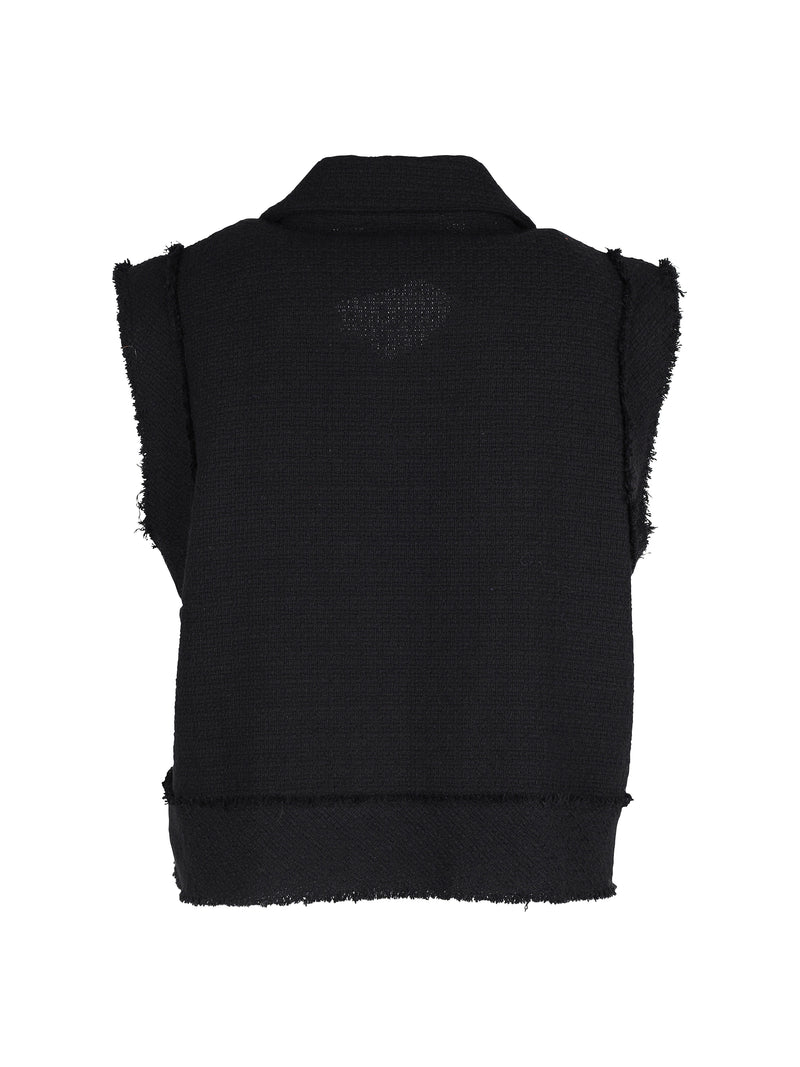 NÜ TALA Bouclé vest Vests Black