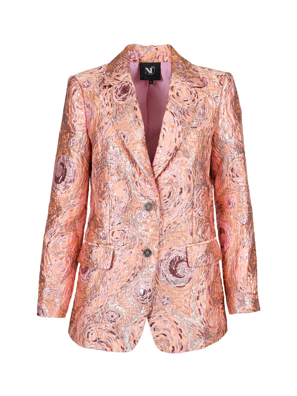 NÜ TANYA blazer with print Blazers 634 Pink Mist mix