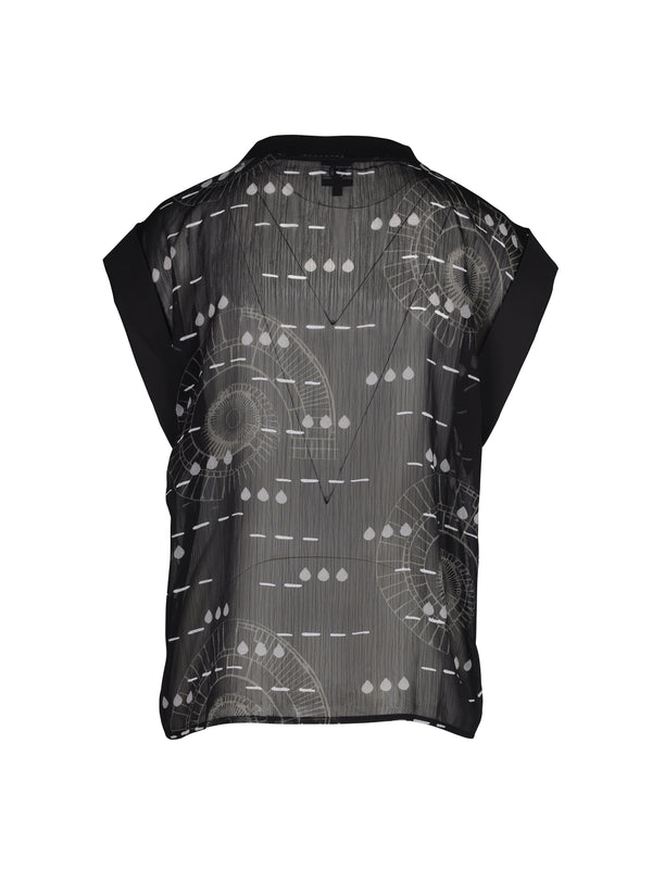 NÜ TESS top with print Tops and T-shirts Black mix