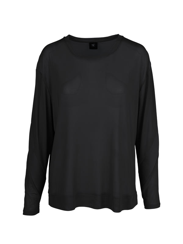 NÜ THEIA blouse in mesh material Tops and T-shirts Black