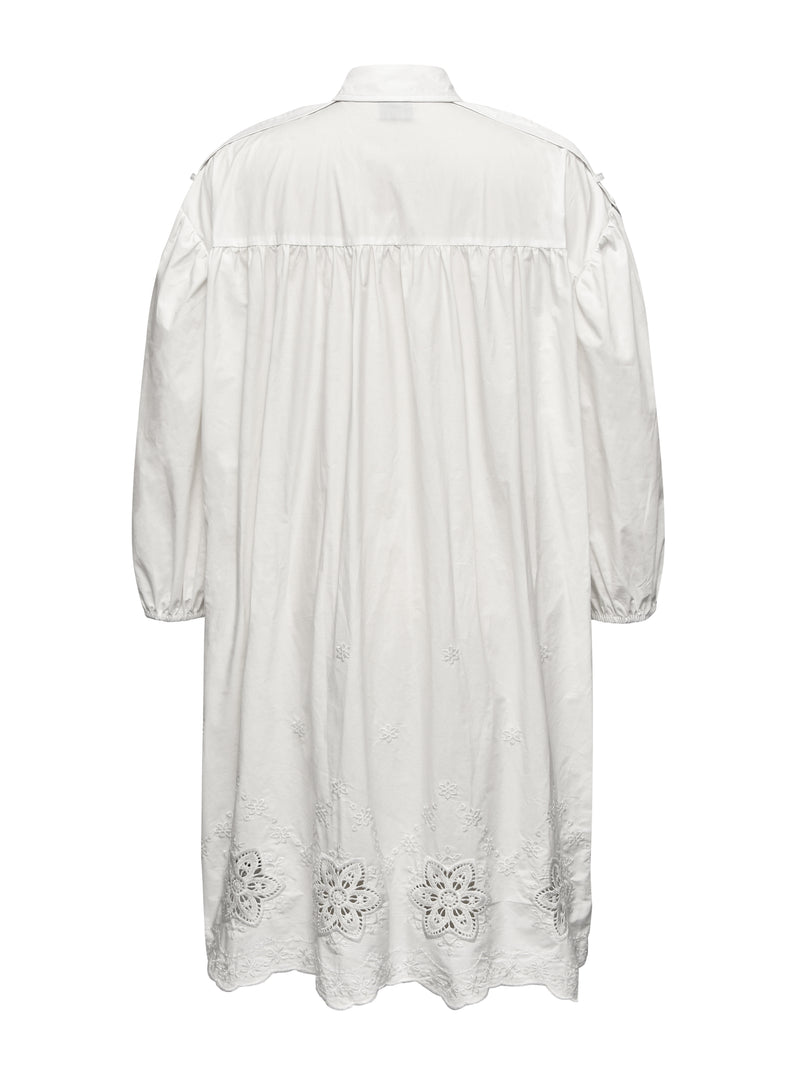 NÜ TINE dress with embroidered details Dresses 110 Creme solid