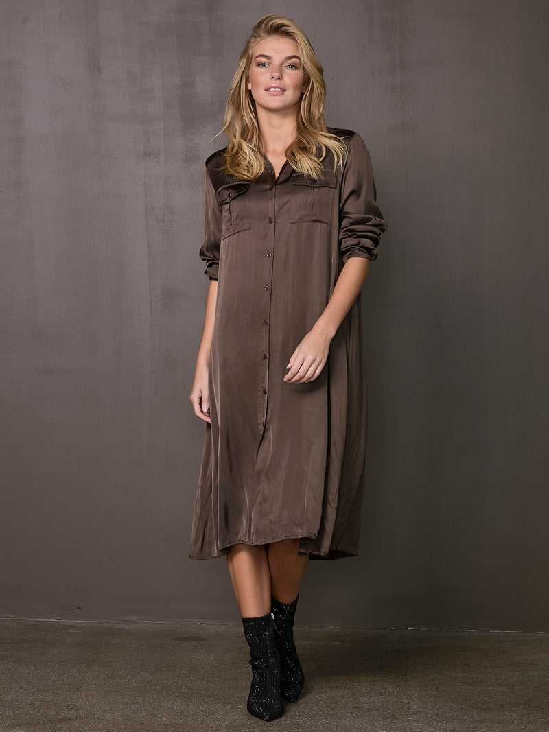 NÜ VALINA dress Dresses 224 Dark Brown