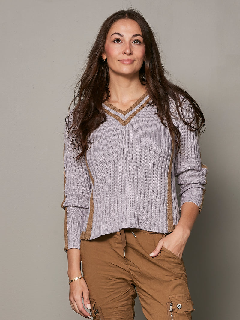 NÜ VEGA knitted blouse Knit 762 Dusty purple mix