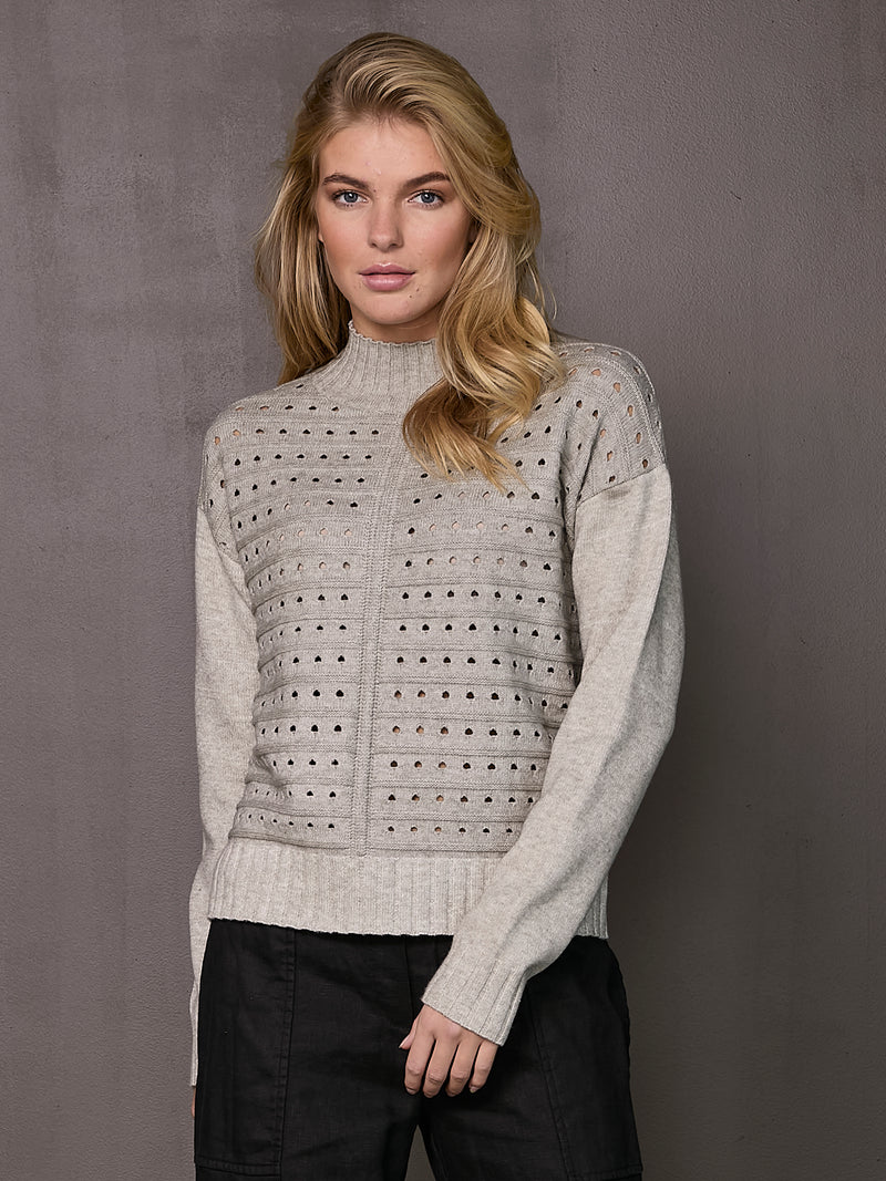 NÜ VILKE knit sweater Knit 901 Grey