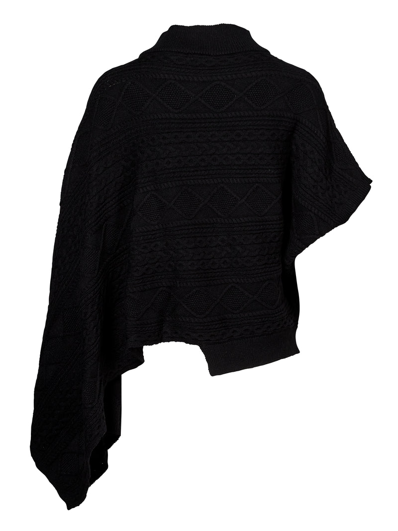 NÜ VILNA knit poncho Ponchos Black