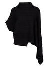 NÜ VILNA knit poncho Ponchos Black