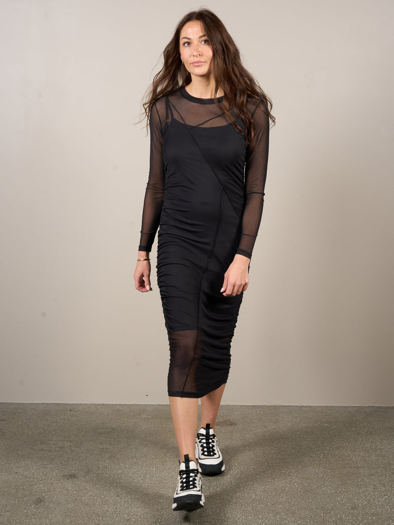 NÜ VINJA mesh dress Dresses Black