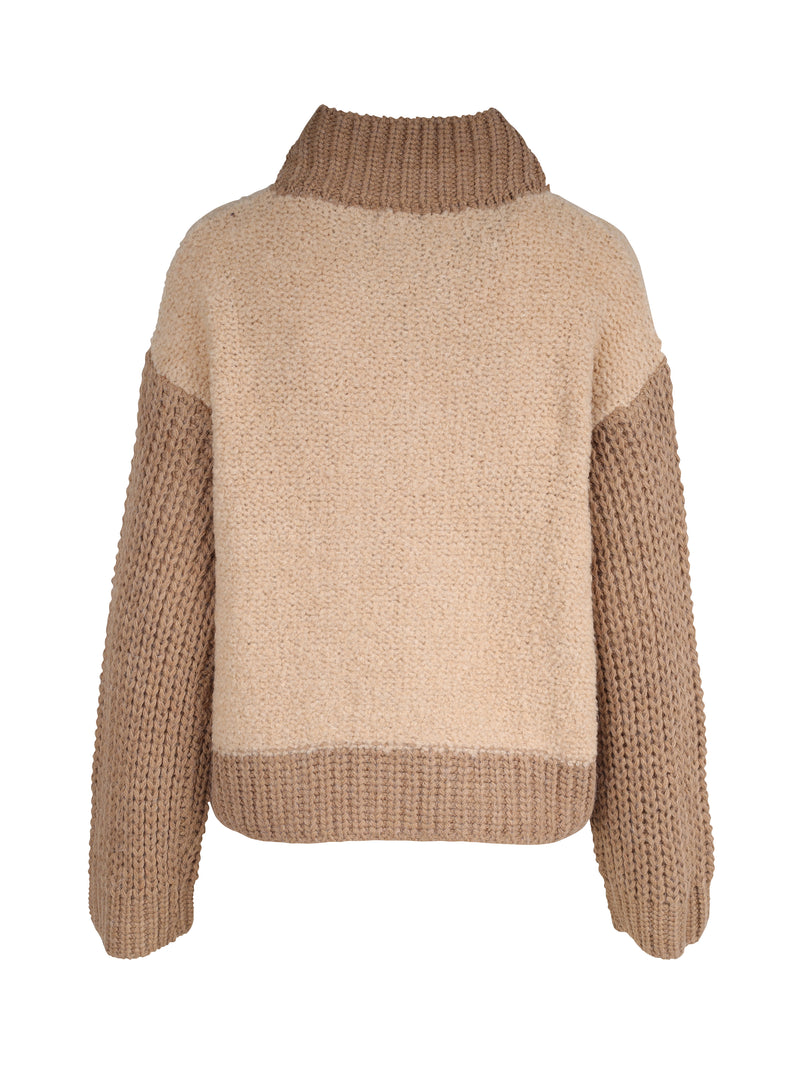 NÜ XELA knit sweater Knit 151 Elm wood