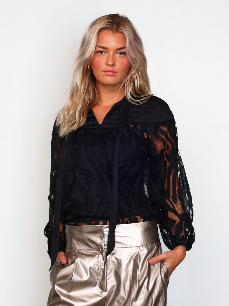 NÜ XEMINA blouse Blouses Black