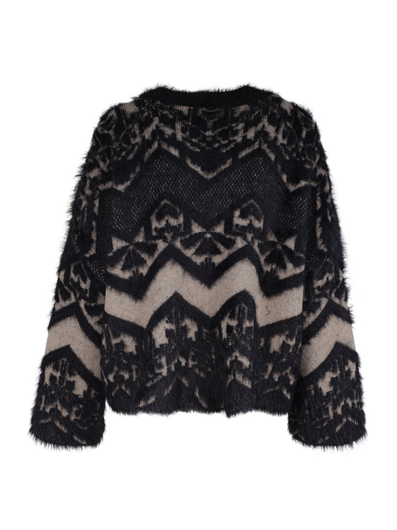 NÜ XIU knitted sweater Knit Black mix