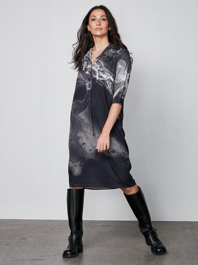 NÜ XOEY Tunic Dress Dresses Black mix