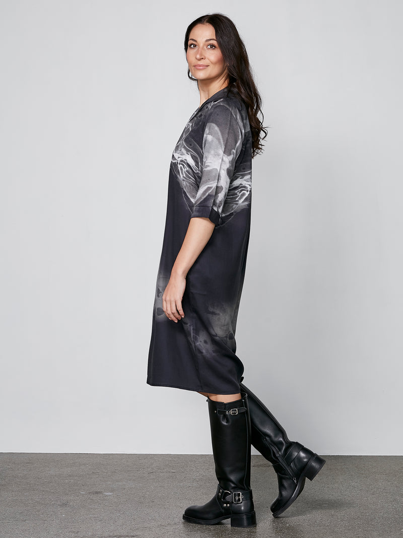 NÜ XOEY Tunic Dress Dresses Black mix