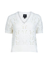 NÜ YAFFA s/s knit blouse Blouses 110 Creme