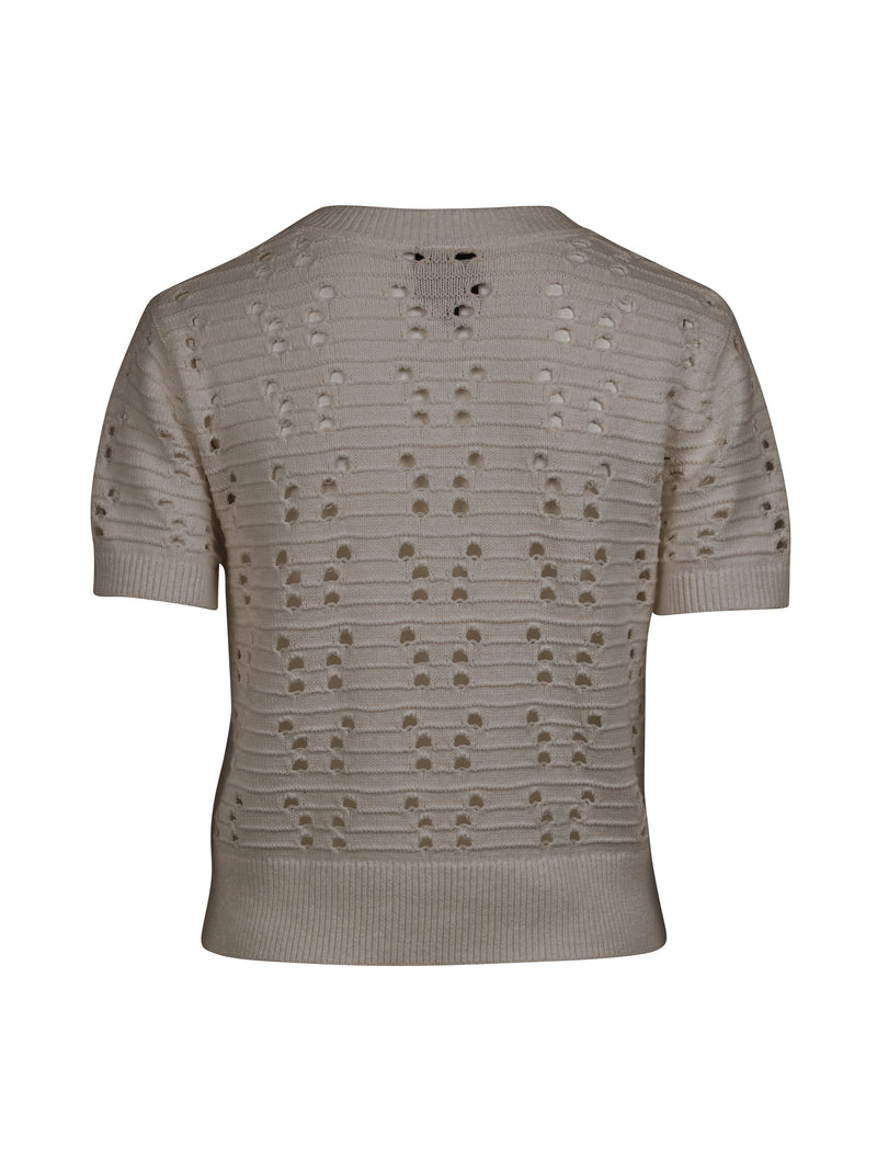 NÜ YAFFA s/s knit blouse Blouses 230 Mud