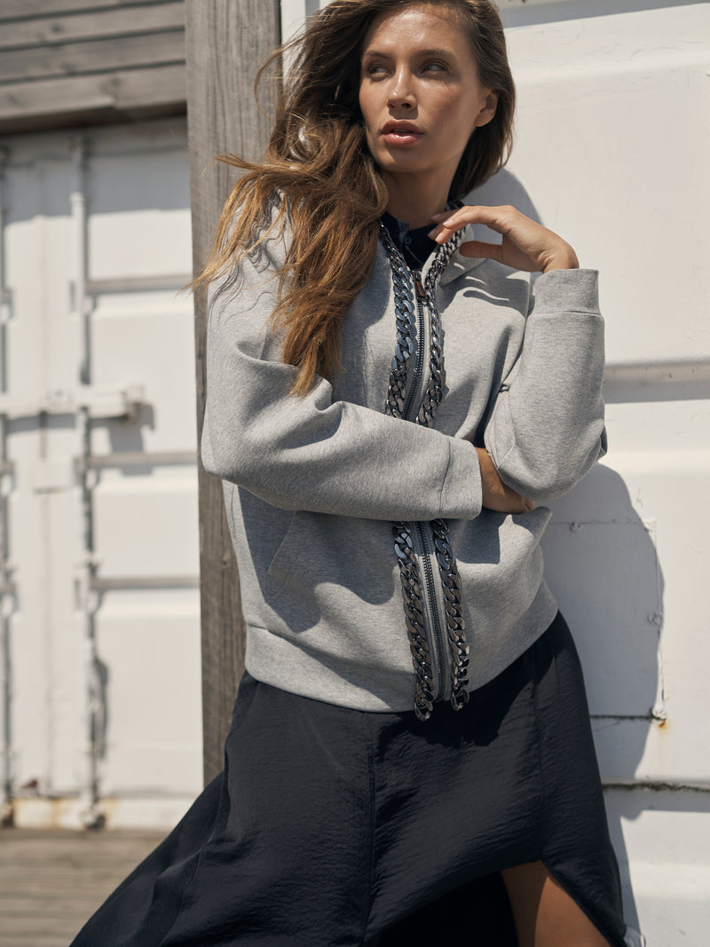 NÜ YASMA hoodie Jackets 901 Grey