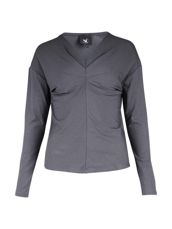 NÜ YASMI long-sleeved t-shirt Tops and T-shirts 987 dark grey