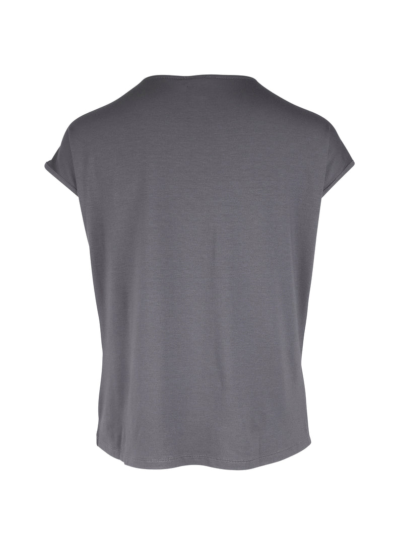 NÜ YASMI v-neck t-shirt Tops and T-shirts 987 dark grey