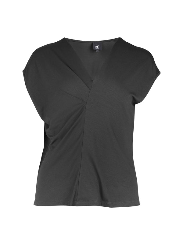 NÜ YASMI v-neck t-shirt Tops and T-shirts Black