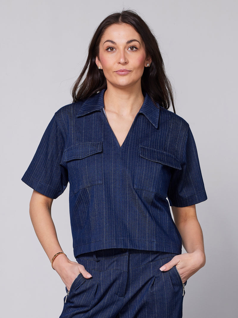 NÜ YNN blouse Blouses 467 Blue Stripe