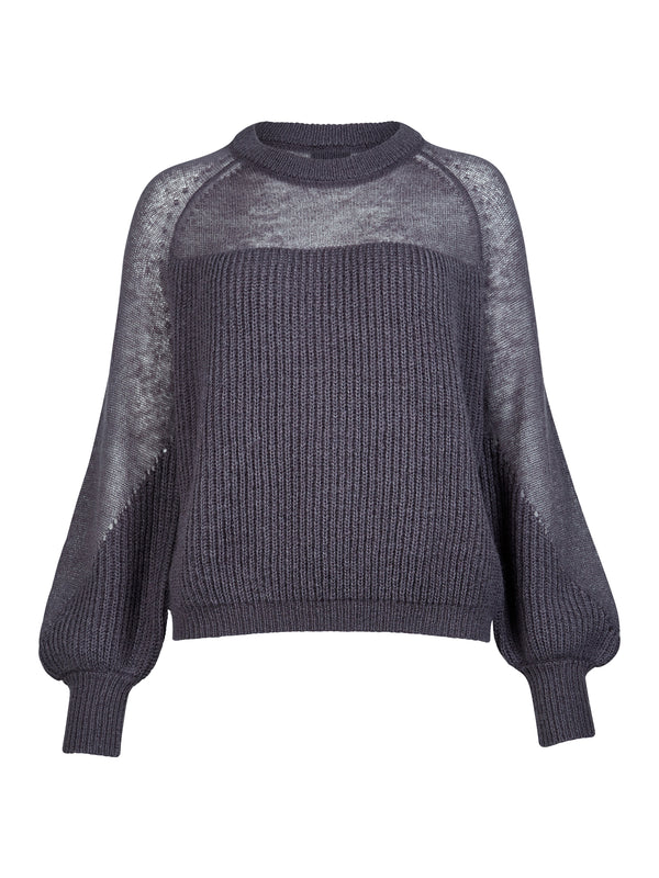 NÜ YUMI knit sweater Knit 987 dark grey