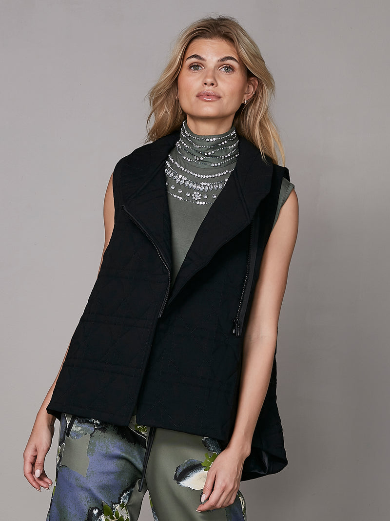 NÜ YURI quilted vest Vests Black