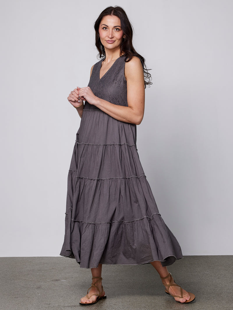 NÜ ZELMA dress Dresses 987 dark grey