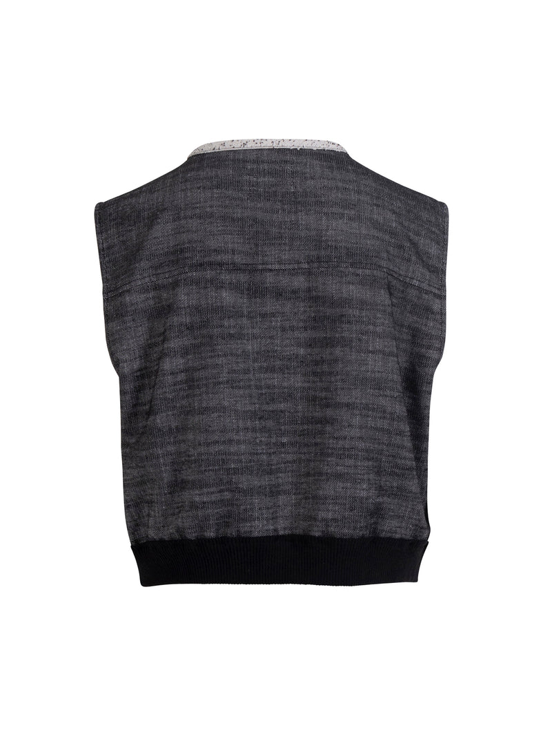 NÜ ZILMA linen vest Vests 150 Sand mix
