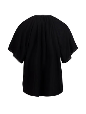 quui 2way gather blouse【black】 GATHER BLOUSE-BLACK | Elsewhere Fashion