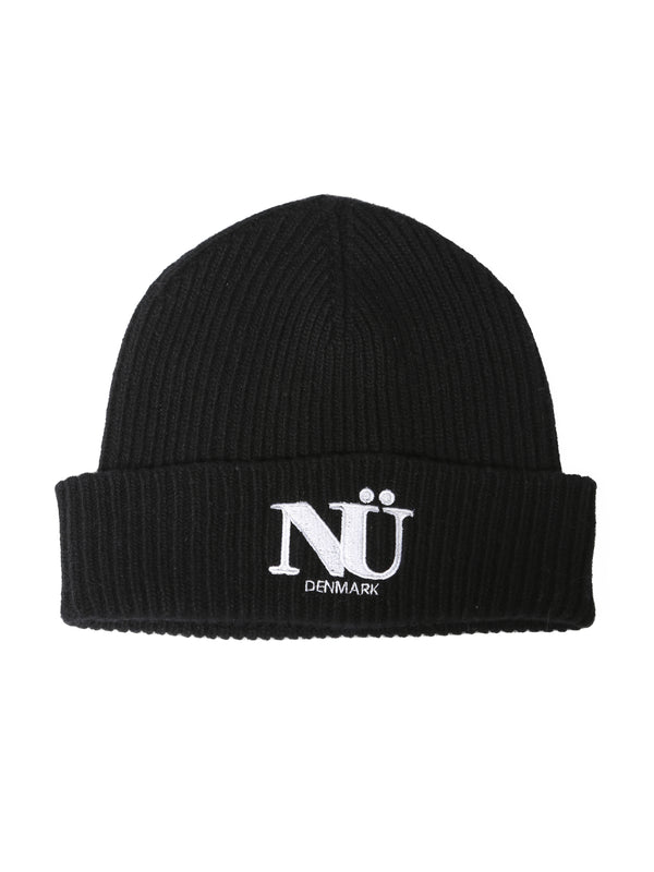 NÜ Beanie Hats 002 Black with white