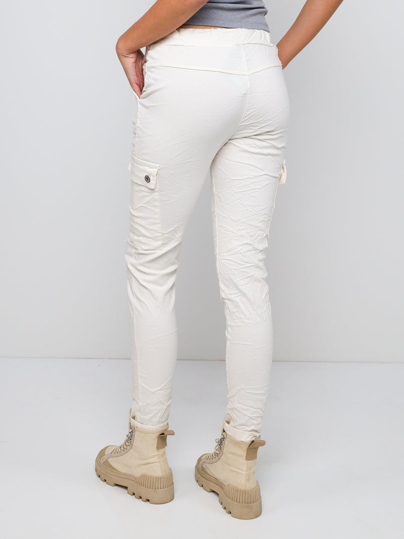 NÜ CARMEN cargo trousers Trousers 111 vanilla